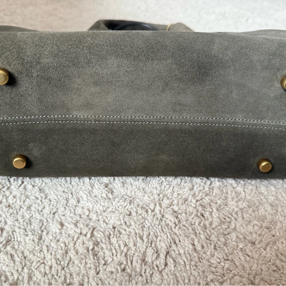 Coach Suede Empire 28 Satchel in Olive Green - Picture 6 of 12